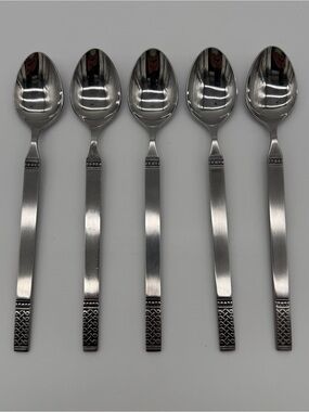 Vintage Danika Stainless MSI Japan Celtic Knot Iced Tea Spoons Set Of 5